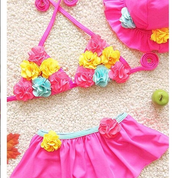 Baby girl 2 piece bathing suits - Picture 4 of 8